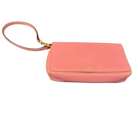 Kate Spade Pink Leather Pochette Wristlet Bag Susanna Spring Easter - Picture 7 of 16